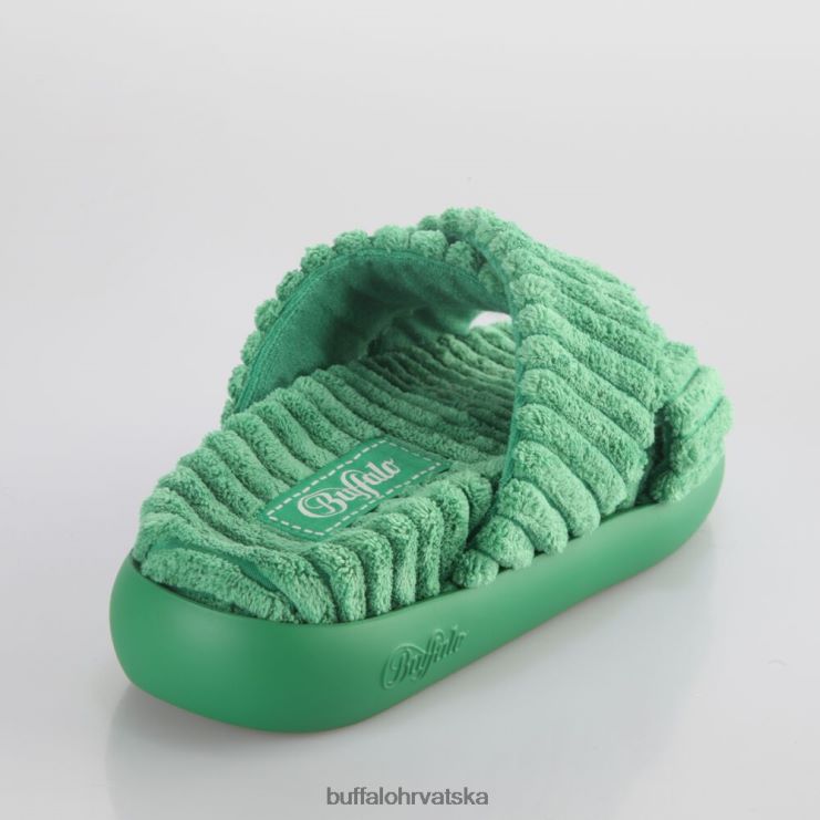 zelena Buffalo rey cross platform slide vegan |slajdova TDD6T648